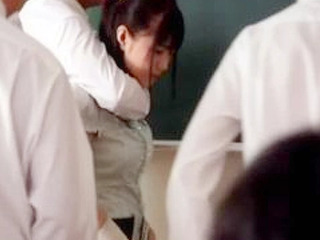 Tokyo students fuck their new teacher in naughty nippon porn